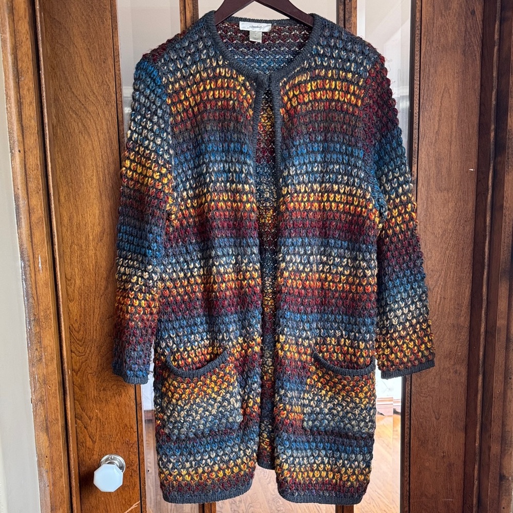 CJ Banks Multicolor Cardigan Sweater